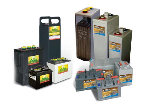Various solar battery types