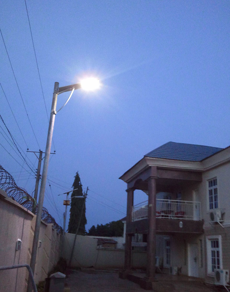 30w solar street light project in Nigeria