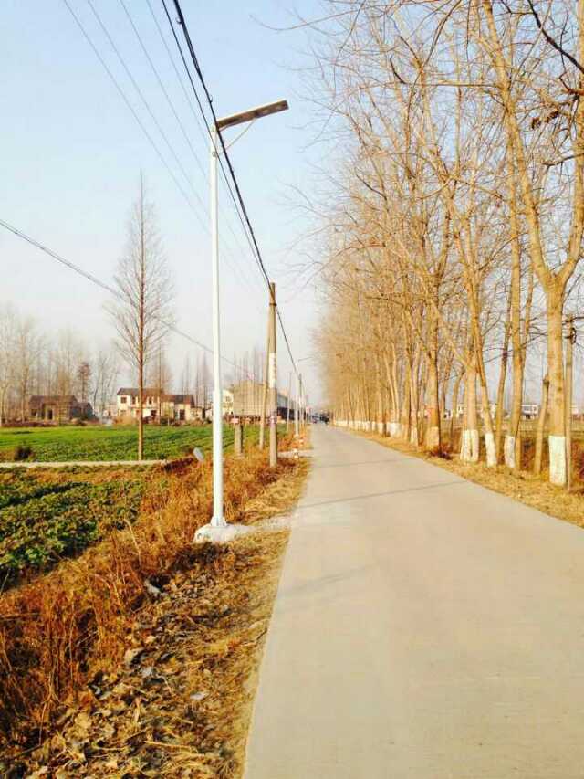 50w solar street lights project for the road of countryside in HuBei China